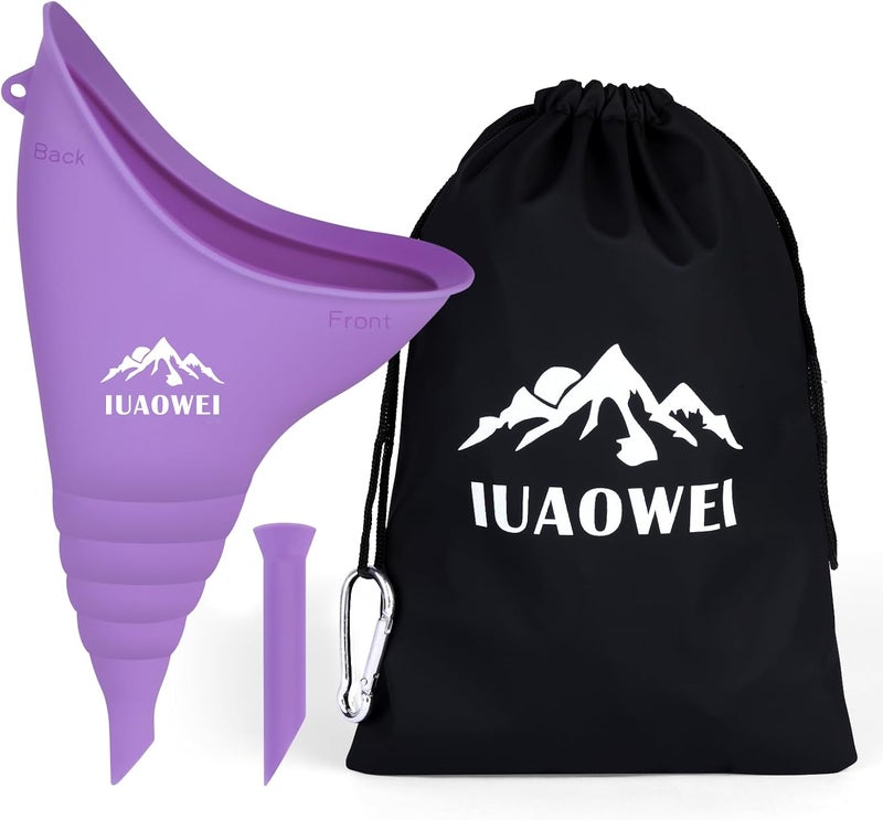 IUAOWEI Female Urination Device, Reusable Silicone Female Urinal, Pee Funnel for Women, for Travel, Camping, Boating, Outdoor, Hiking - Image 1